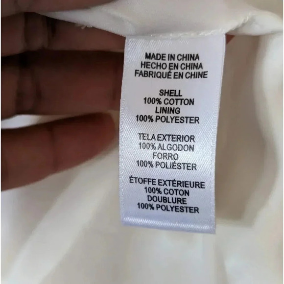 CeCe By Cynthia Steffe Size 6 Lily White Eyelet Dress Peplum Lined Knee Length - Picture 7 of 13